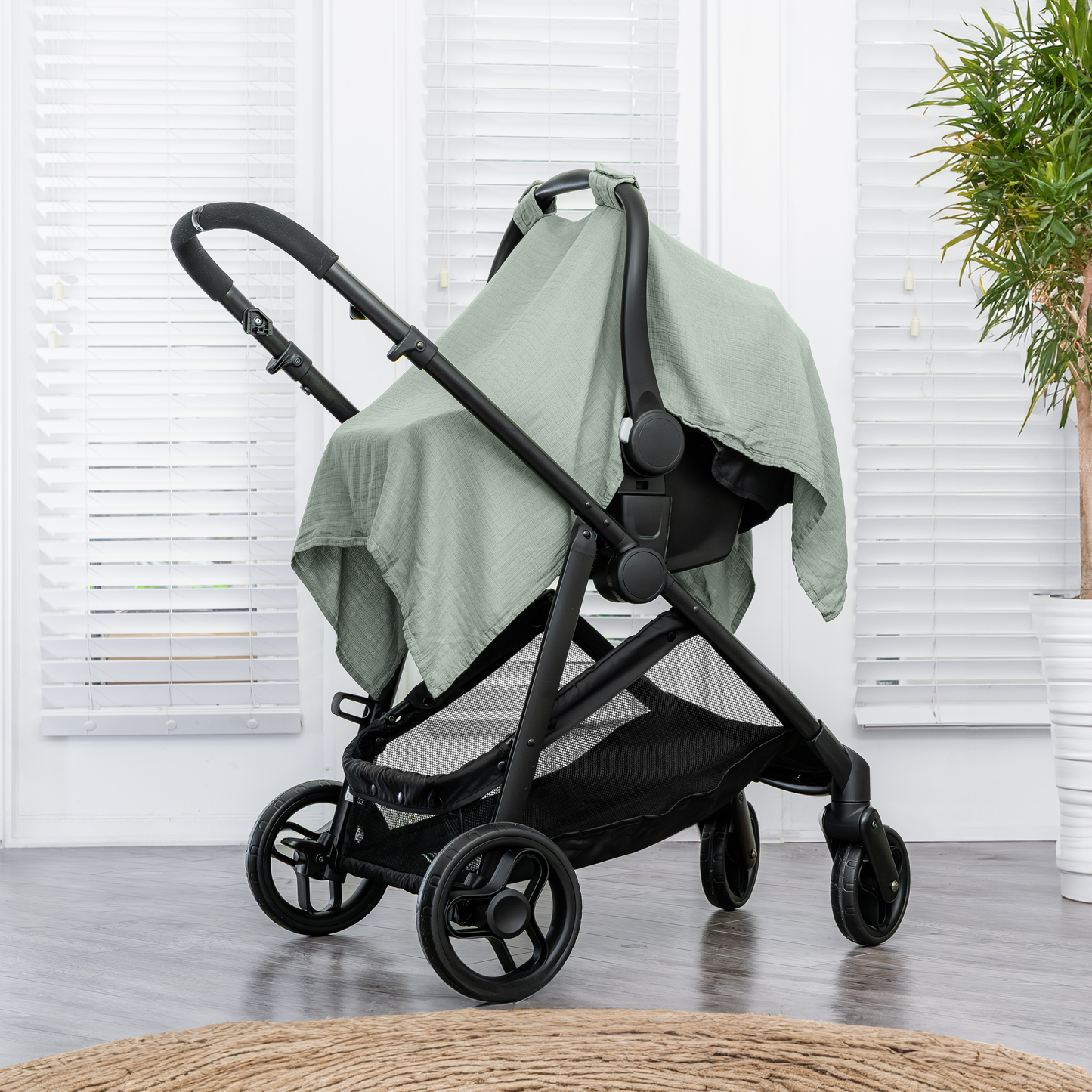 Baby Car Seat Cover by Comfy Cubs - Fern