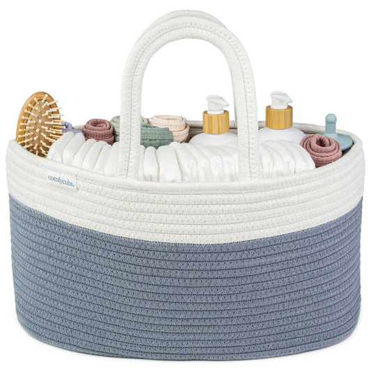 Rope Diaper Caddy by Comfy Cubs - Pacific Blue