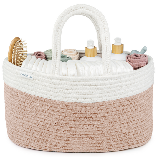 Rope Diaper Caddy by Comfy Cubs - Blush