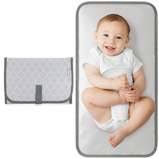 Compact Changing Pad by Comfy Cubs - Grey Pattern