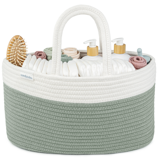 Rope Diaper Caddy by Comfy Cubs - Sage