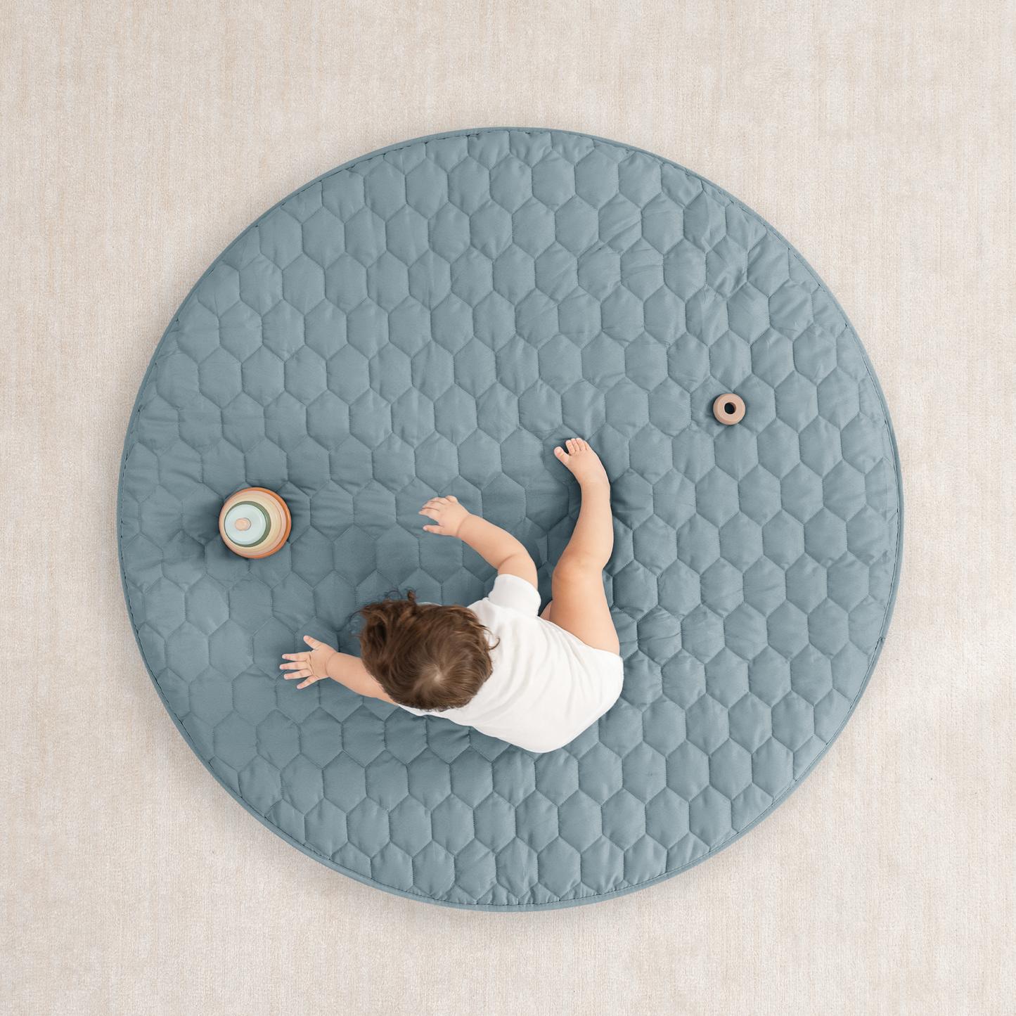 Play Mat with Non-Slip Bottom - Pacific Blue