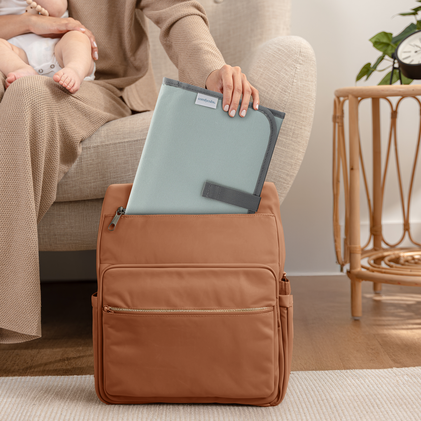 Compact Changing Pad by Comfy Cubs - Earth Green