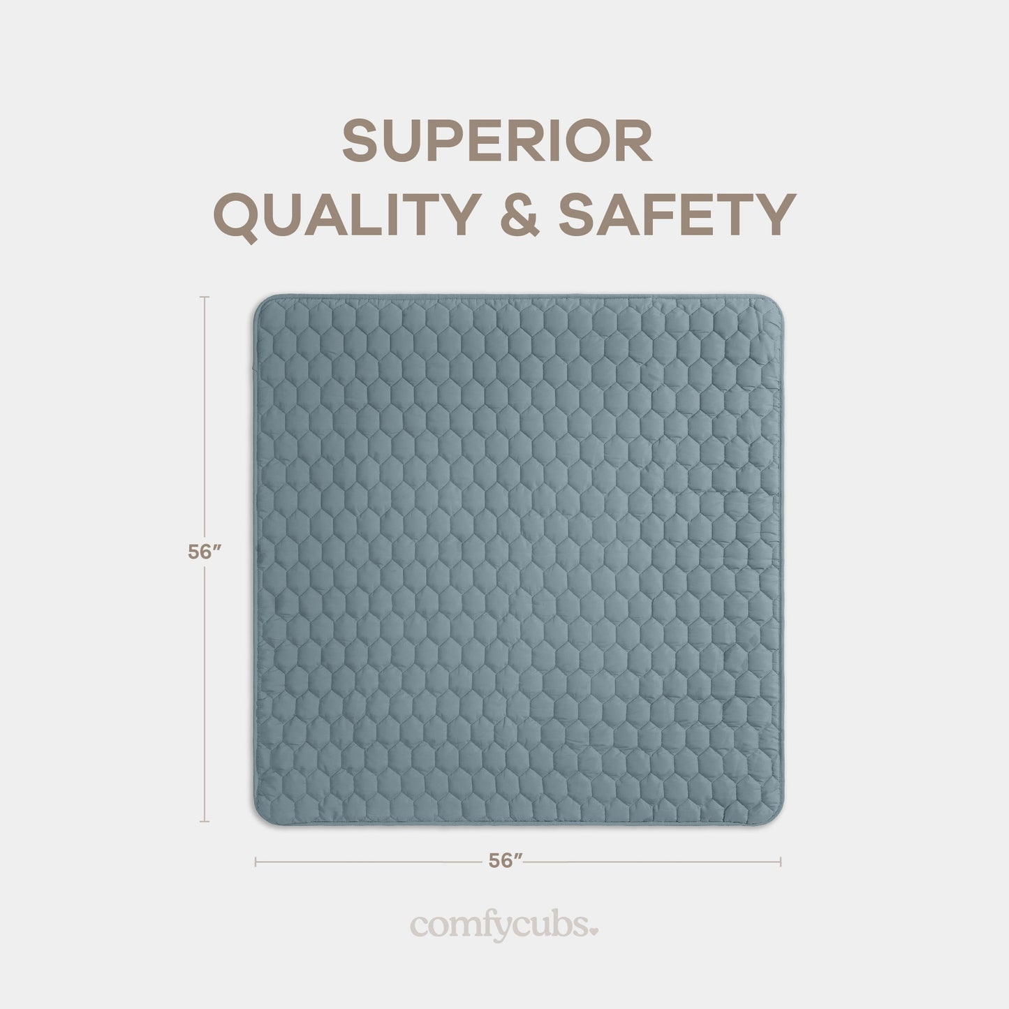 Play Mat with Non-Slip Bottom - Pacific Blue