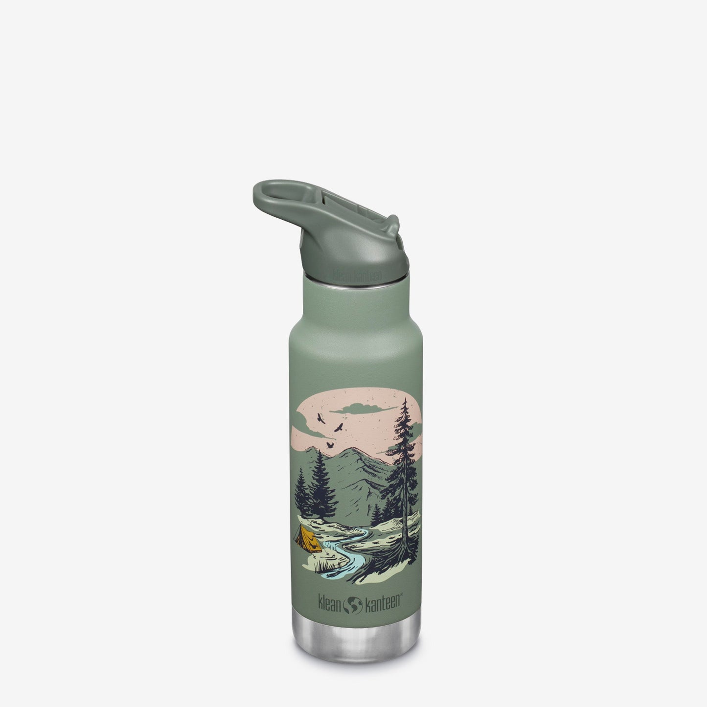 12 oz Classic Kid's Insulated Water Bottle with Flip Seal Sport Cap and Straw