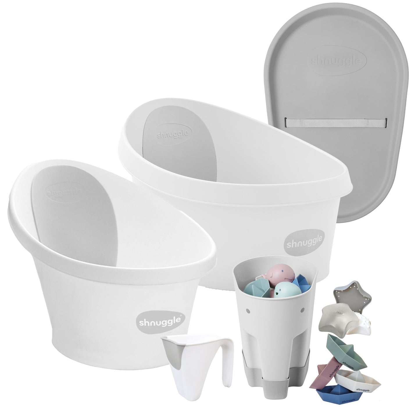 Shnuggle Growing Family Bath Bundle: 7-Piece Set